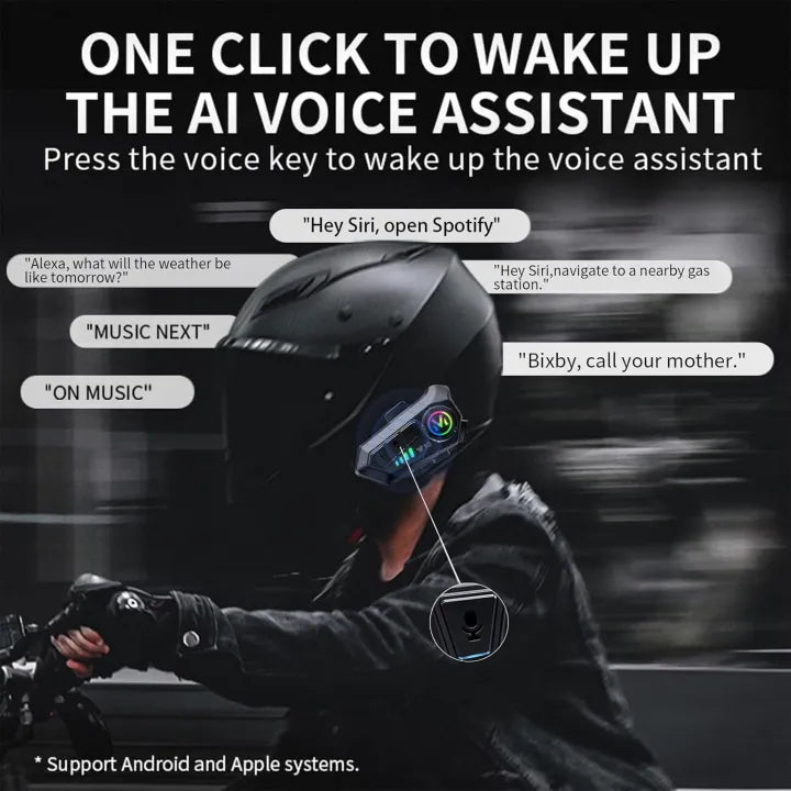 V10 Bluetooth Motorcycle Helmet Intercom | Noise Reduction Headset
